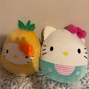 Squishmallows X Sanrio - Brand New - Hello Kitty and Pineapple Plush Set